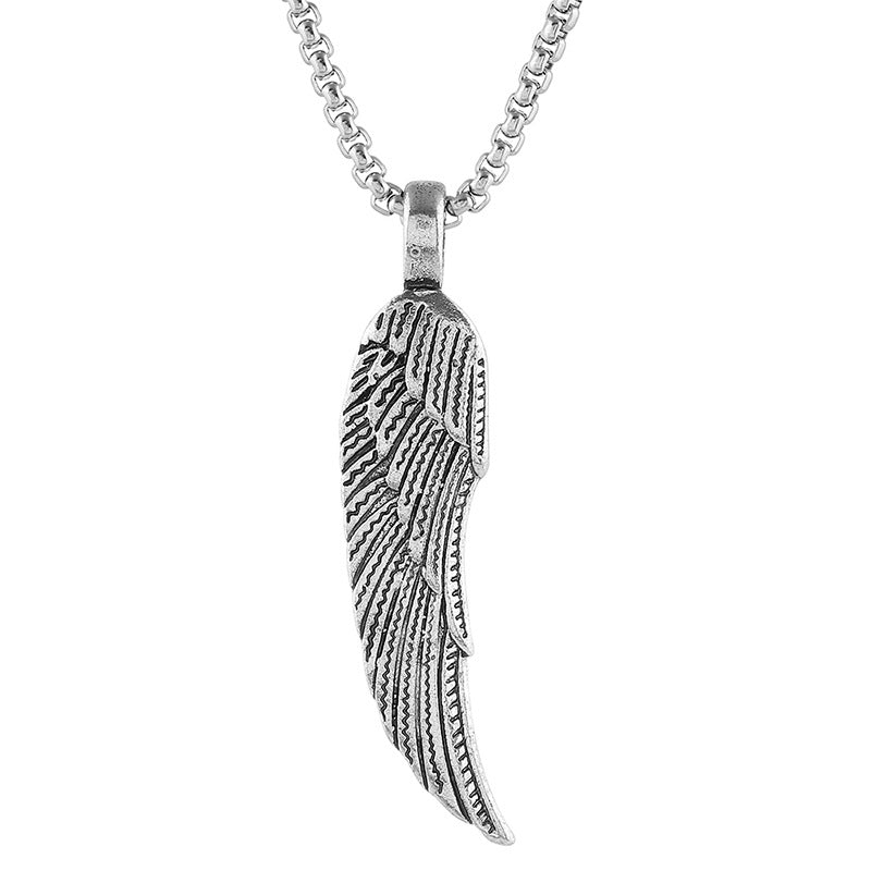 Hip-Hop Feather Plating Men'S Pendant Necklace