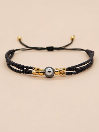 Casual Eye Glass Beaded Braid Women'S Bracelets