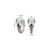 1 Pair Retro Classic Style Snake Sterling Silver Enamel Plating Inlay Zircon White Gold Plated Gold Plated Hoop Earrings