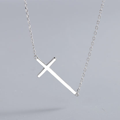 Wholesale Basic Retro Cross Sterling Silver Necklace