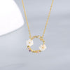 Wholesale Sweet Wreath Sterling Silver Zircon Necklace