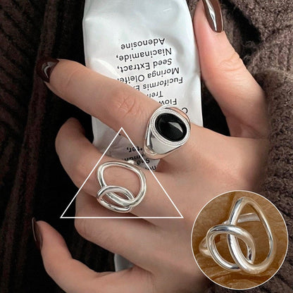 Hip-hop Streetwear Geometric Copper Open Ring