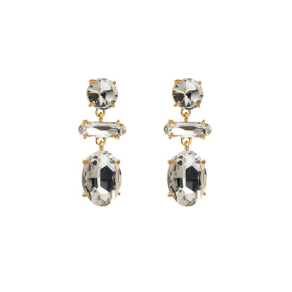 Elegant Luxurious Sweet Water Droplets Alloy Rhinestone Plating Inlay Rhinestones Gold Plated Women's Drop Earrings