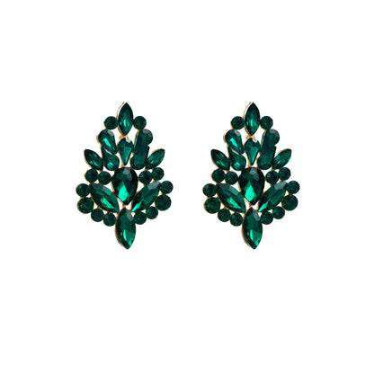 Elegant Luxurious Sweet Tree Alloy Plating Inlay Rhinestones Gold Plated Women's Ear Studs