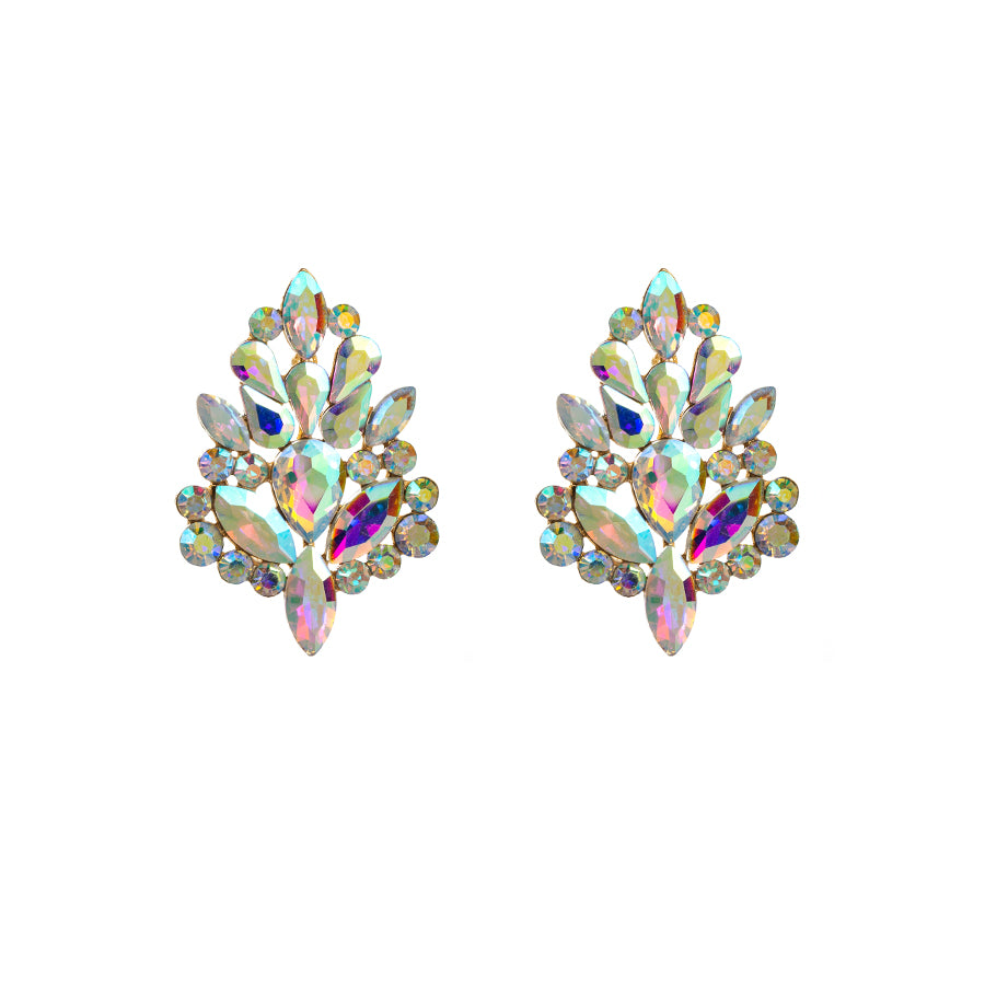 Elegant Luxurious Sweet Tree Alloy Plating Inlay Rhinestones Gold Plated Women's Ear Studs