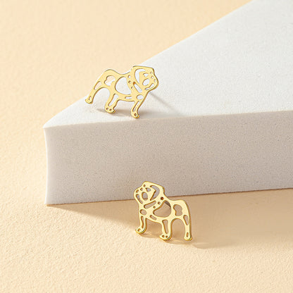 Simple Style Dog Alloy Plating Women's Ear Studs