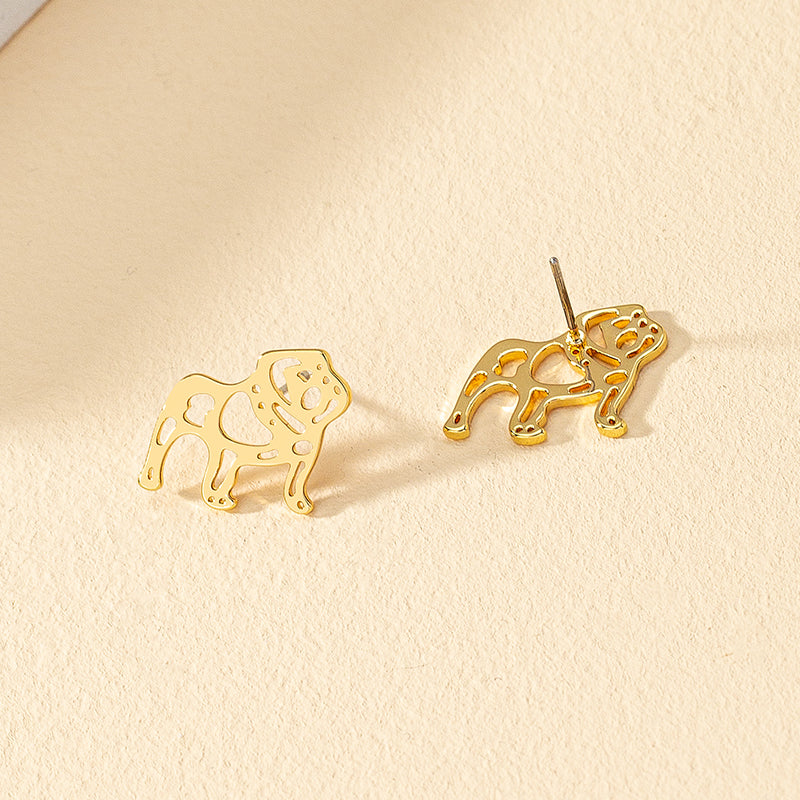 Simple Style Dog Alloy Plating Women's Ear Studs