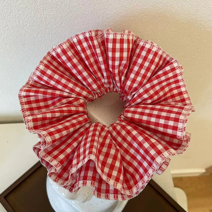 Preppy Style Color Block Cloth Handmade Hair Tie