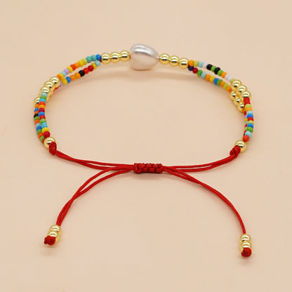 Simple Style Heart Shape Glass Wholesale Bracelets