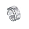 Simple Style Double Ring Titanium Steel Plating Hollow Out Open Ring