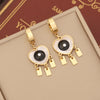 1 Pair Ig Style Devil's Eye Enamel Stainless Steel Drop Earrings