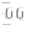 Elegant Streetwear Geometric 304 Stainless Steel Earrings