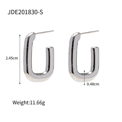 Elegant Streetwear Geometric 304 Stainless Steel Earrings