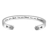 Simple Style Letter Stainless Steel Cuff Bracelets