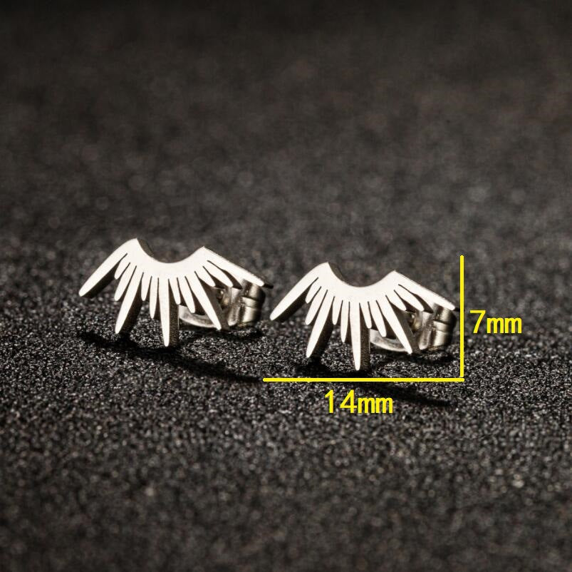 1 Pair Lady Heart Shape Butterfly Stainless Steel Irregular Plating Ear Studs