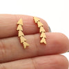 1 Pair Casual Simple Style Butterfly Umbrella Snowflake Asymmetrical Plating Hollow Out Stainless Steel Ear Studs