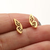 1 Pair Simple Style Butterfly Plating Hollow Out Stainless Steel Ear Studs