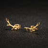 1 Pair Lady Animal Stainless Steel Irregular Plating Ear Studs