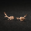 1 Pair Lady Animal Stainless Steel Irregular Plating Ear Studs