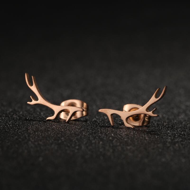 1 Pair Lady Animal Stainless Steel Irregular Plating Ear Studs