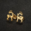 1 Pair Lady Animal Stainless Steel Irregular Plating Ear Studs