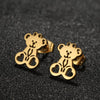 1 Pair Lady Animal Stainless Steel Irregular Plating Ear Studs