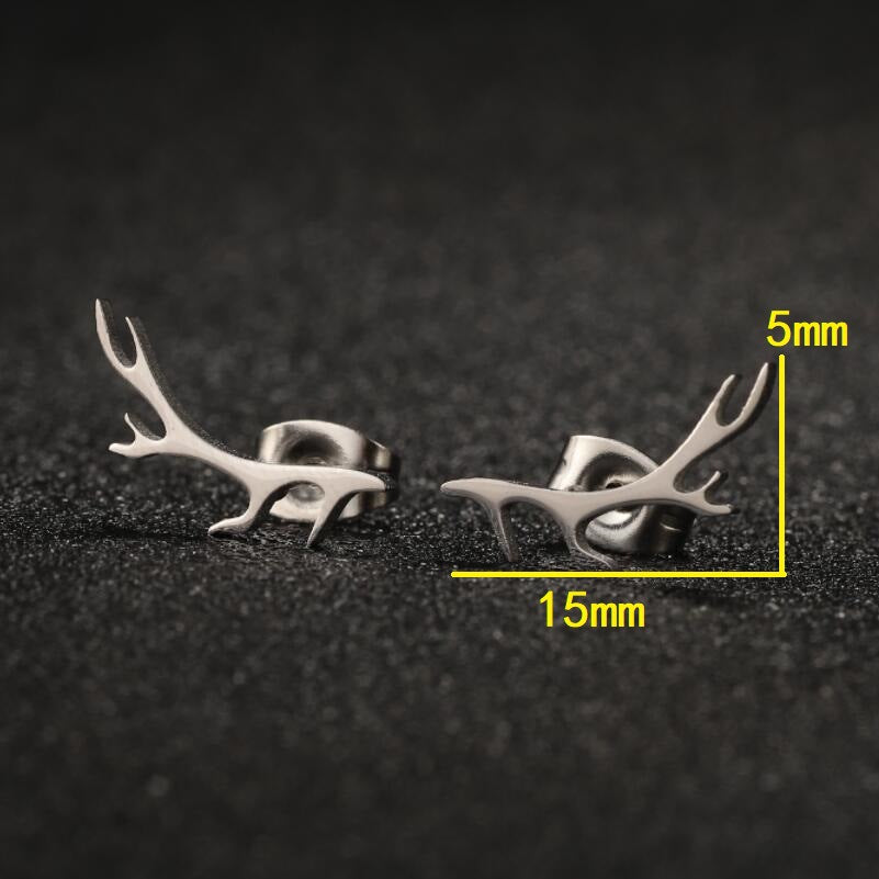 1 Pair Lady Animal Stainless Steel Irregular Plating Ear Studs