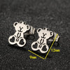 1 Pair Lady Animal Stainless Steel Irregular Plating Ear Studs