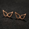 1 Pair Lady Heart Shape Butterfly Stainless Steel Irregular Plating Ear Studs