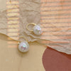 1 Pair Lady Pearl Copper Plating Inlay Zircon Drop Earrings