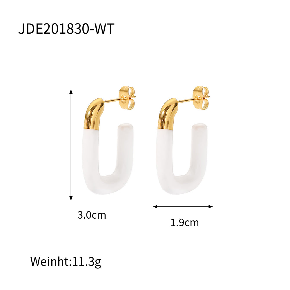 Elegant Streetwear Geometric 304 Stainless Steel Earrings