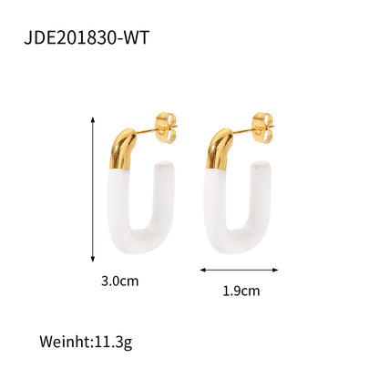 Elegant Streetwear Geometric 304 Stainless Steel Earrings