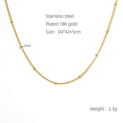 Basic Geometric Stainless Steel Plating 18k Gold Plated Necklace