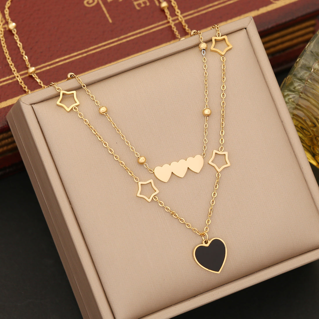 Simple Style Heart Shape Stainless Steel Plating Bracelets Earrings Necklace