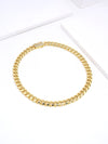 Hip-hop Geometric Copper Gold Plated Zircon Necklace In Bulk