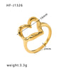 Sweet Simple Style Heart Shape Stainless Steel 18k Gold Plated Rings In Bulk