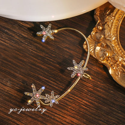 Sweet Butterfly Alloy Plating Inlay Artificial Gemstones Women's Ear Clips