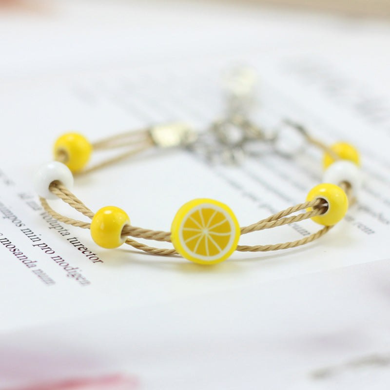 Simple Style Fruit Soft Clay Women's Bracelets