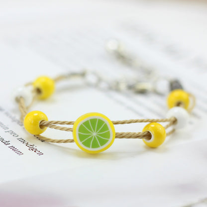 Simple Style Fruit Soft Clay Women's Bracelets