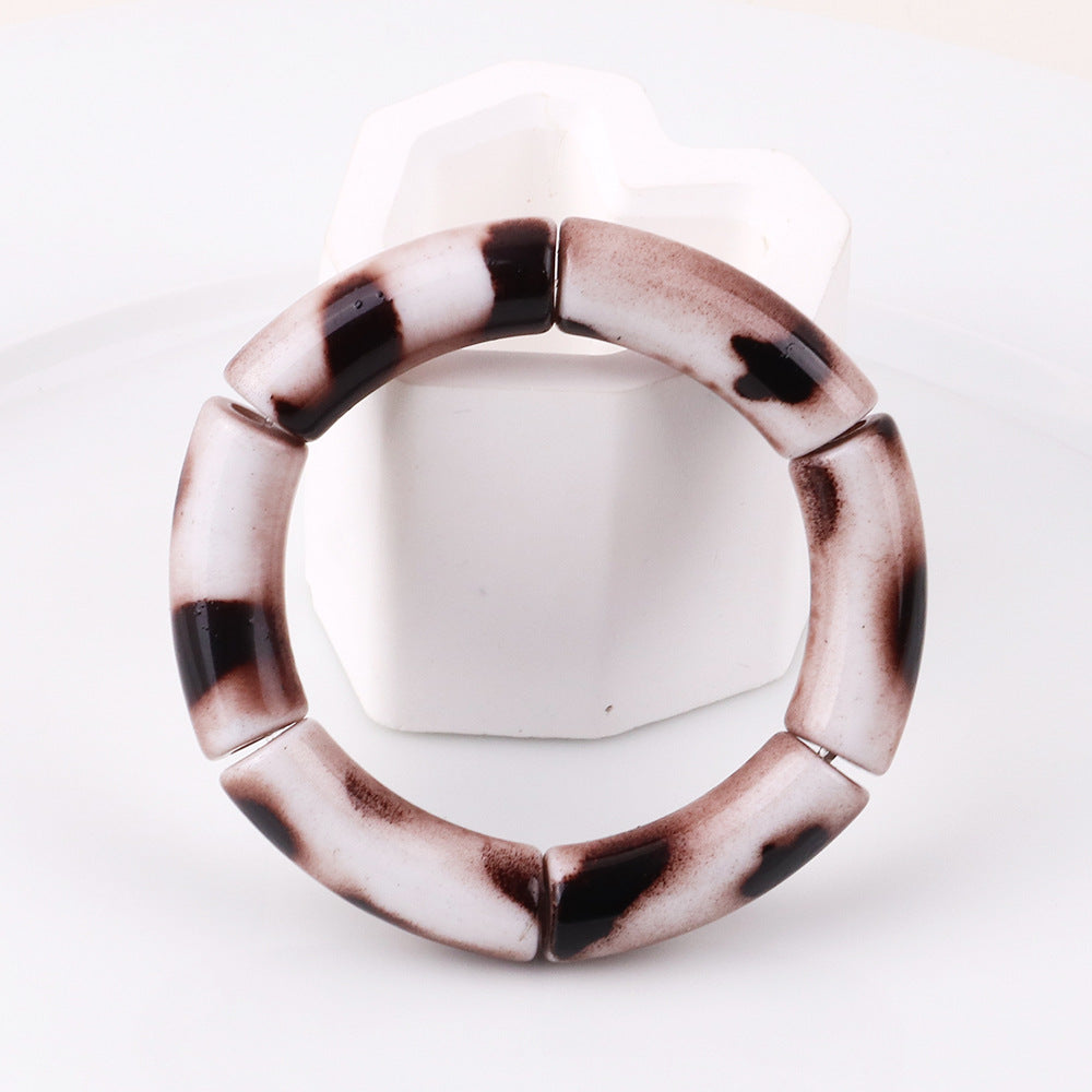 Commute Color Block Arylic Wholesale Bangle