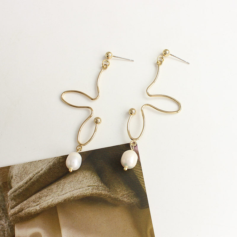 Simple Style Commute Flower Alloy Patchwork Women's Drop Earrings