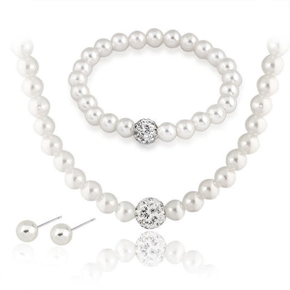 Formal Round Imitation Pearl Wholesale Jewelry Set