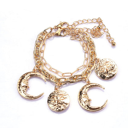 Retro Sun Moon Alloy Wholesale Bracelets Necklace