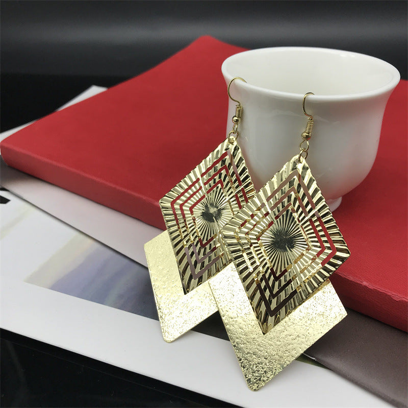 Hip-hop Retro Geometric Alloy Plating Women's Drop Earrings