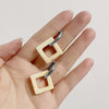 Simple Style Square Stainless Steel Plating Earrings 1 Pair