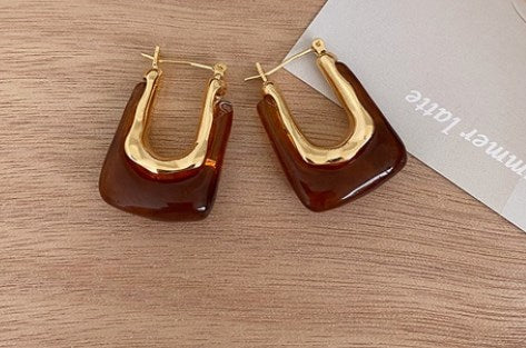 Simple Style Color Block Alloy Patchwork Women's Drop Earrings