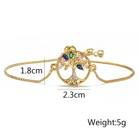 Mama Simple Style Commute Letter Copper Inlay Zircon 18k Gold Plated Bracelets