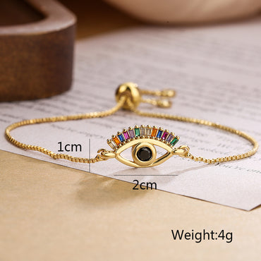 Mama Simple Style Commute Letter Copper Inlay Zircon 18k Gold Plated Bracelets