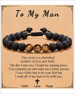 1 Piece Retro Round Tiger Eye Unisex Bracelets