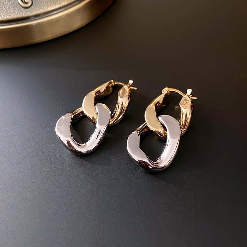 1 Pair Simple Style Geometric Heart Shape Plating Copper Earrings